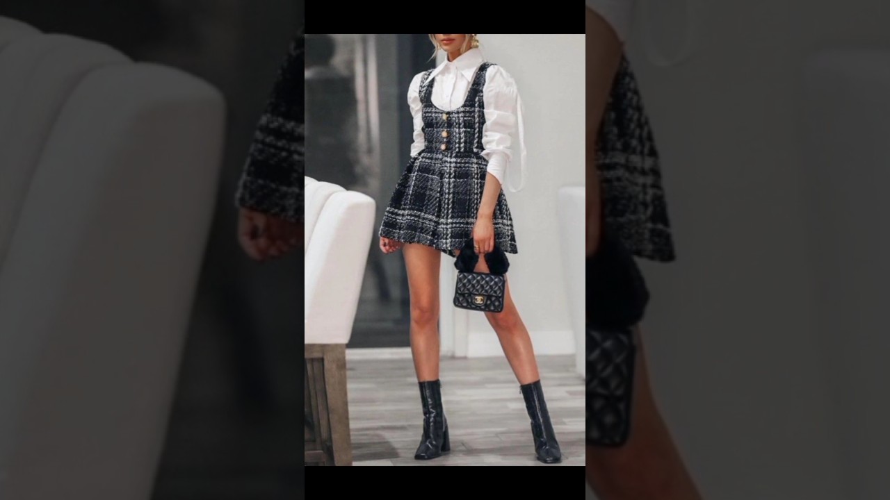 Plaid print sleeveless dress ll one piece outfit 