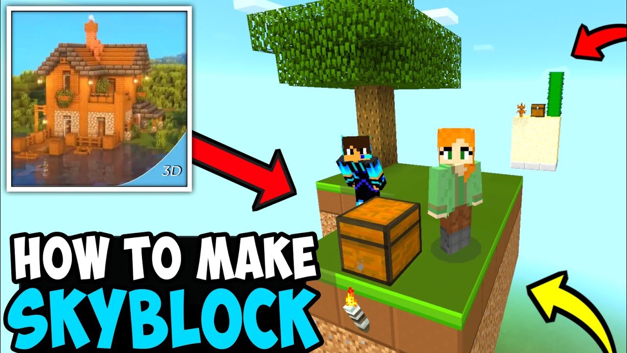 World Block Minicraft 3d How to make Skyblock - Multiplayer Survival Series Part 1