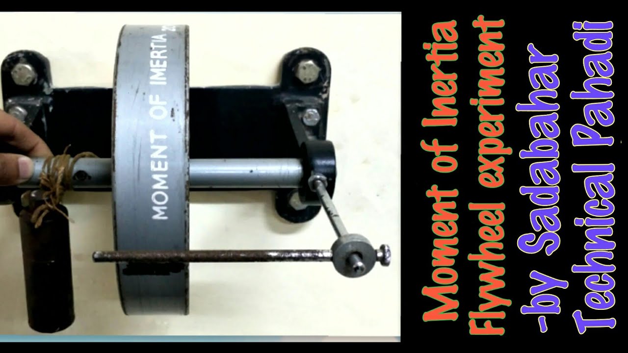 Exp. No.1 Moment of Inertia of a Flywheel experiment in Hindi by