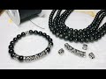 How to Make Elastic Beaded Bracelet | DIY Rainbow Obsidian Bracelet Tutorial