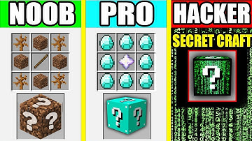 Minecraft - NOOB vs PRO vs HACKER : LUCKY BLOCK CRAFTING Challenge in Minecraft Animation