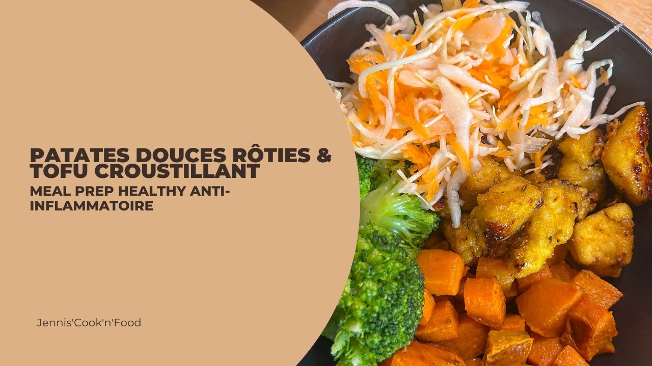 Repas Végétarien Équilibré - Tofu Croustillant & Patates Douces au Four