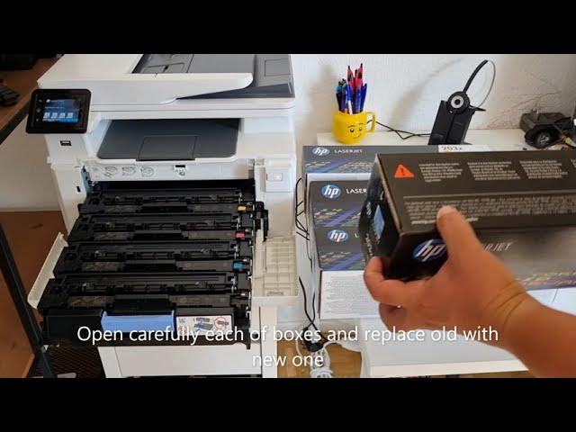 How to toner hp color laserjet mfp281fdw [ Technology News ] - YouTube