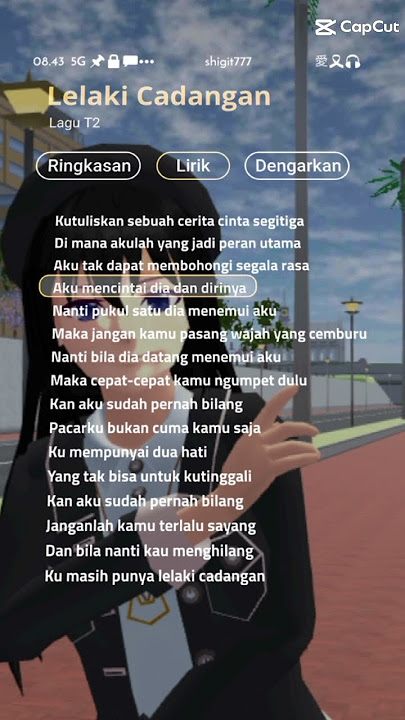 Lagu cinta segitiga # lirik lagu