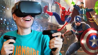 THE AVENGERS ASSEMBLE IN VIRTUAL REALITY! | Marvel Powers United VR (Oculus Quest + Link Gameplay) screenshot 5