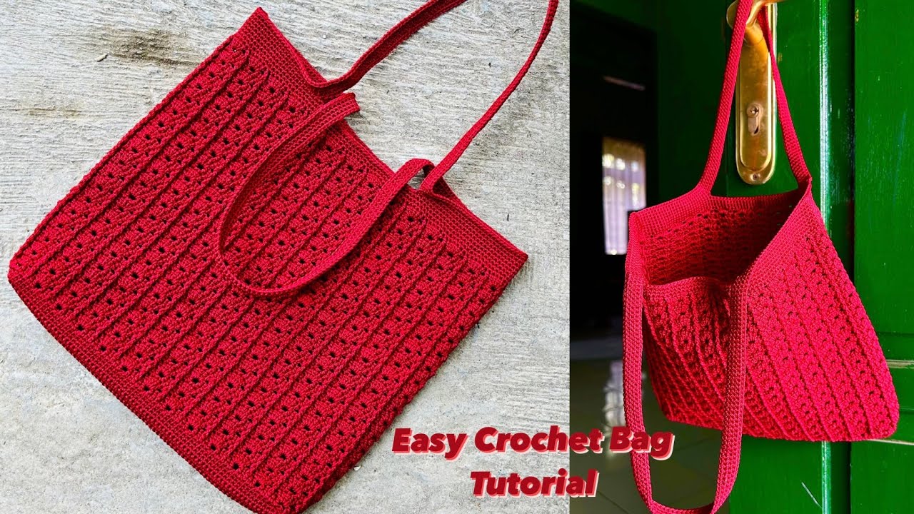 Easy Crochet Bag Tutorial for Beginners - YouTube