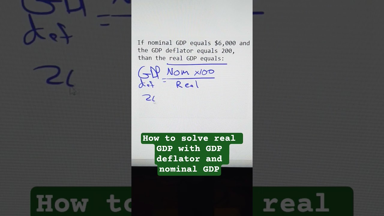 How to solve real GDP with GDP deflator and nominal GDP #apmacro #macroeconomics