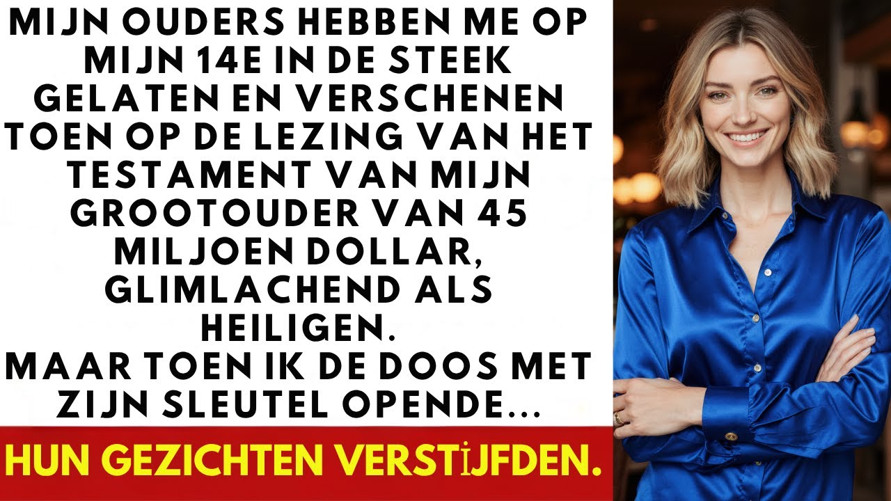 Ze lieten me achter op m’n 14e, maar kwamen voor opa's $45M. Ik glimlachte slechts...