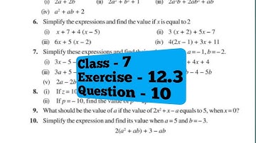 Class - 7, Q 10 - Ex 12.3 - Algebraic Expressions - Chapter 12 - NCERT Maths