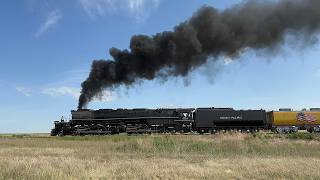 Stack Talk & Power! Pacing UP Big Boy No. 4014 Uphill Departing Sharon Springs, Kansas!