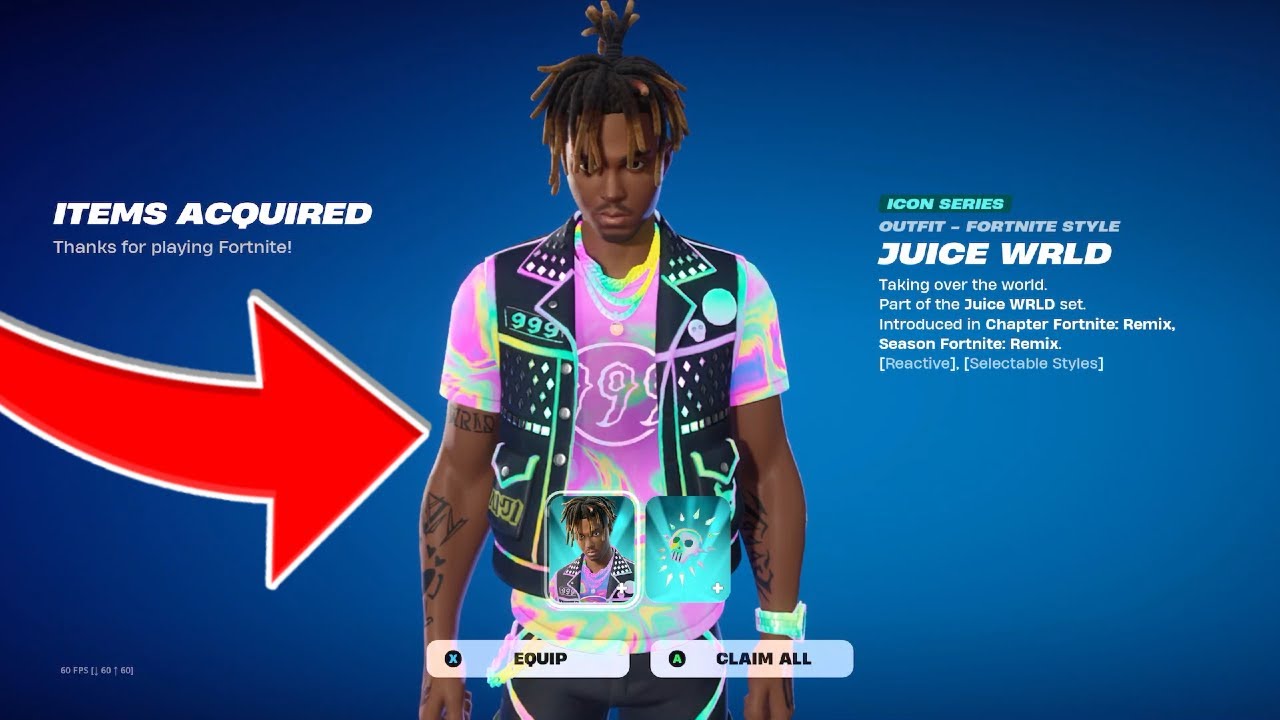 How to Get JUICE WRLD SKIN for FREE in Fortnite! - YouTube