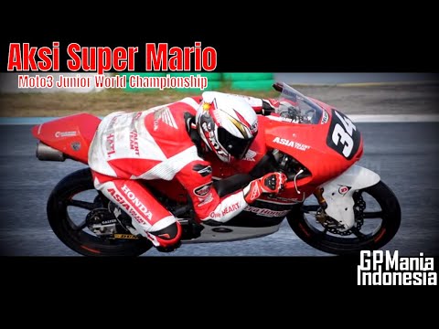 Aksi Mario Suryo Aji di Moto3 Junior World Championship