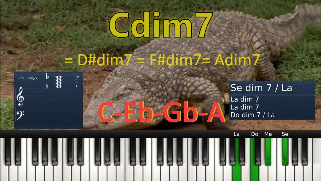 [3] perfect Cdim7 creative hearing training with inversions (=D#dim7,F# ...