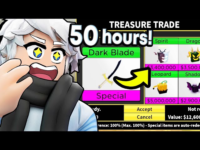 Trading for YORU! (Dark Blade) Blox Fruits 