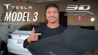 I think I found the Best Tesla Model 3 Floor Mats | 3D Mats USA Maxspider