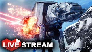 Star Wars Battlefront Gameplay  - HUGE Battle of Hoth w/ Vehicles!! | Livestream