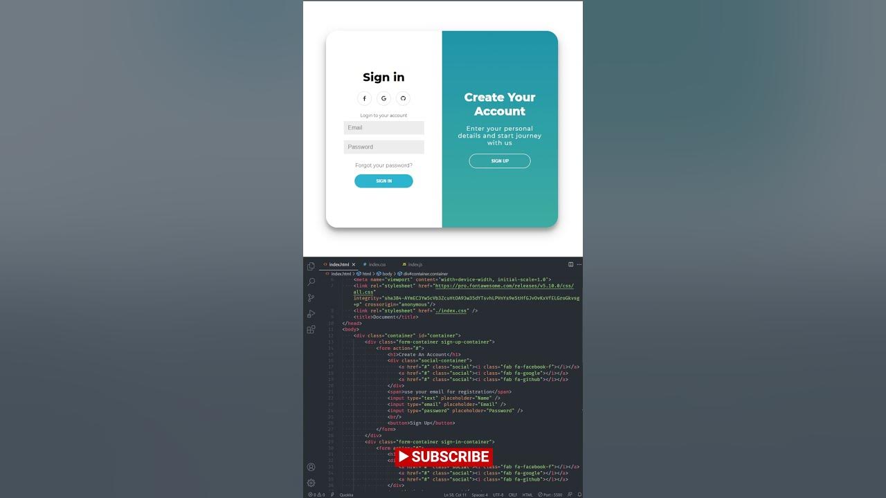 ⚡Quick video review of creating attractive login page with HTML, CSS ...