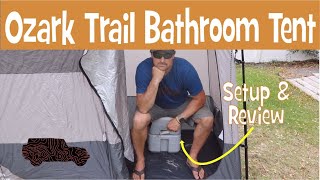 OZARK TRAIL Popup 2 Room Bathroom Tent | SETUP & REVIEW