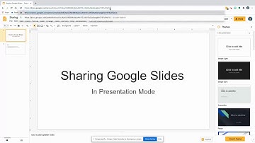 Sharing Google Slides in Presentation Mode