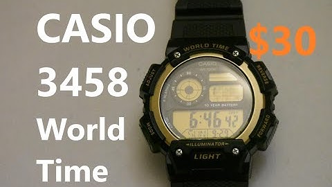 CASIO AE-1400WH Module 3458 - Features and Setting Up procedure