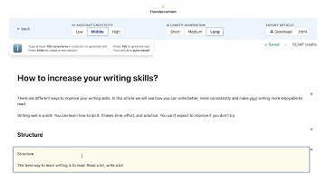 Thundercontent — Write Better Articles With AI-Assistant