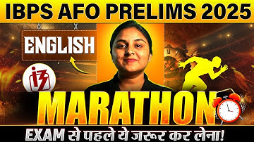 IBPS AFO Prelims 2025 | English PYQ Marathon Class | Exam से पहले जरूर देखें !