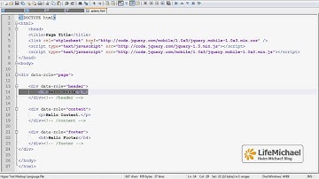 Hello World in jQuery Mobile