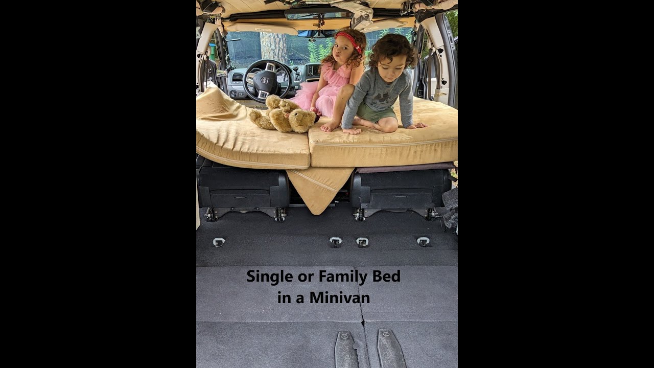 Family Bed, Twin Beds & Single Bed in a Minivan