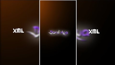 DARD HUA 🥺❤️‍🩹 || NEW CUTE XML 🏝️😇 || XML FILE BY @NahidEditz12