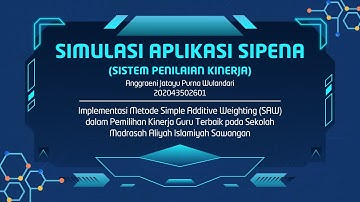 Simulasi Aplikasi SKRIPSI UNINDRA | Anggraeni Jatayu Purna Wulandari - 202043502601