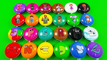 Alphabet Lore - Looking A-Z With Rainbow SLIME in Cake Shapes Mix Coloring! ASMR