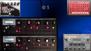 Electronica Moog Slim Phatty, Dsi Tetra, Mfb522, Ehx Memory Man