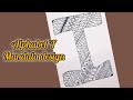 Mandala Art in Alphabet 'I' | PART- 9 | Mandala art for beginners | Zentangle Art | Doodle Art | Art
