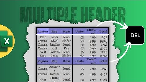 Shocking Trick-How to Delete Multiple Headers in Excel (INSTANTLY!)
