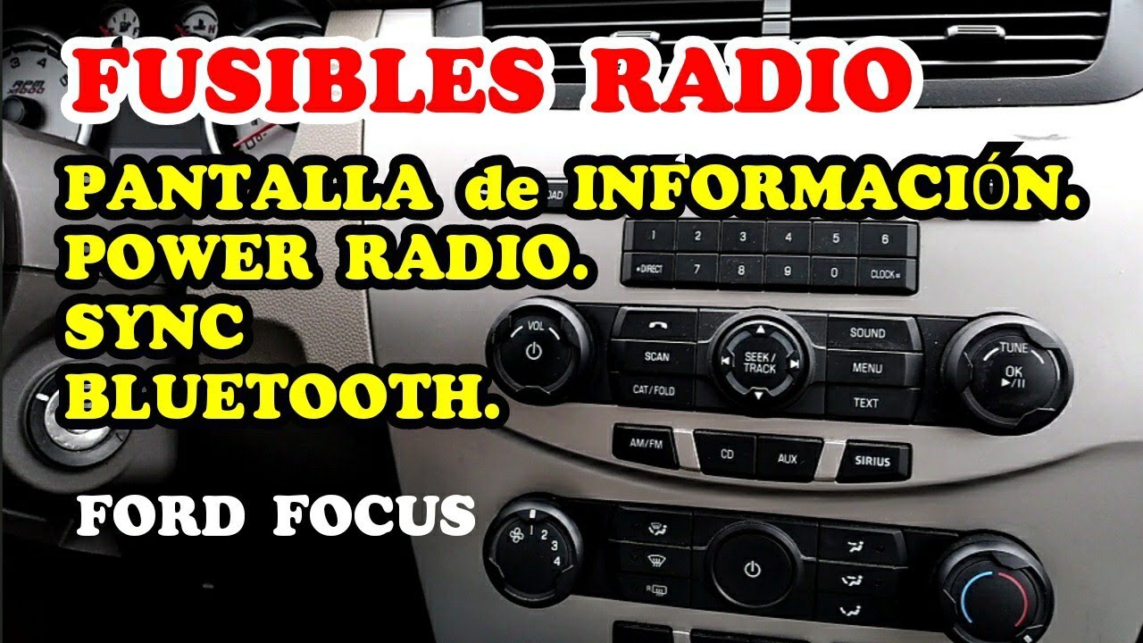 Fusibles de Radio Estereo, Sync, Pantalla de Inf, Power Radio