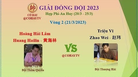 GIẢI ĐỒNG ĐỘI 2023 |Vòng2| Hoàng Hải Lâm (黄海林) Huang Hailin VS Zhao Wei (赵玮)Triệu Vĩ |AnHuy 20230321
