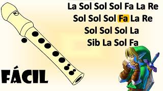 *_* 5 canciones de Zelda *_*  flauta dulce fácil, tutorial con animación, canción fácil