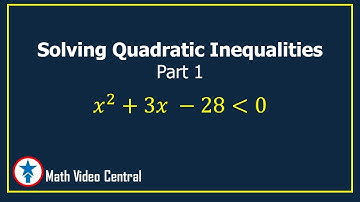Solving Quadratic Inequalities Part 1 | Math Video Central