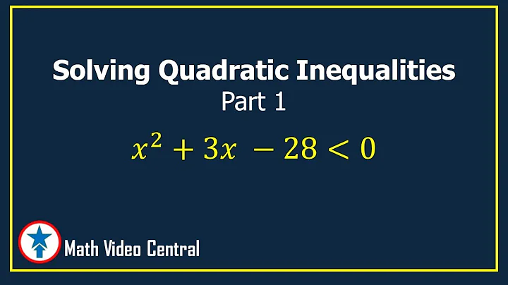 Solving Quadratic Inequalities Part 1 | Math Video Central