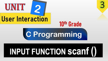 Scanf Inupt Funtion | C programming | 10th Calss | Chapter no 2 | Info Pack.