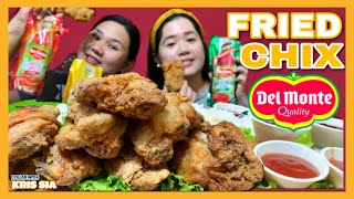 CRISPY FRIED CHICKEN ALA JOLLIBEE MUKBANG | feat. DEL MONTE KETCHUP | COLLAB @KrisSia