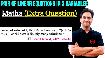 For what value of k, 2x + 3y = 4 and (k+2)x + 6y = 3k+2 will have infinitely many solutions?