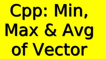 ✔ Cpp/C++ Program ⚡ Find min, max, avg from vector of int 🔥 Tecq Mate Tutorials ✌
