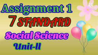 7th standard social science July month assignment 2 unit 2 TNSEART News