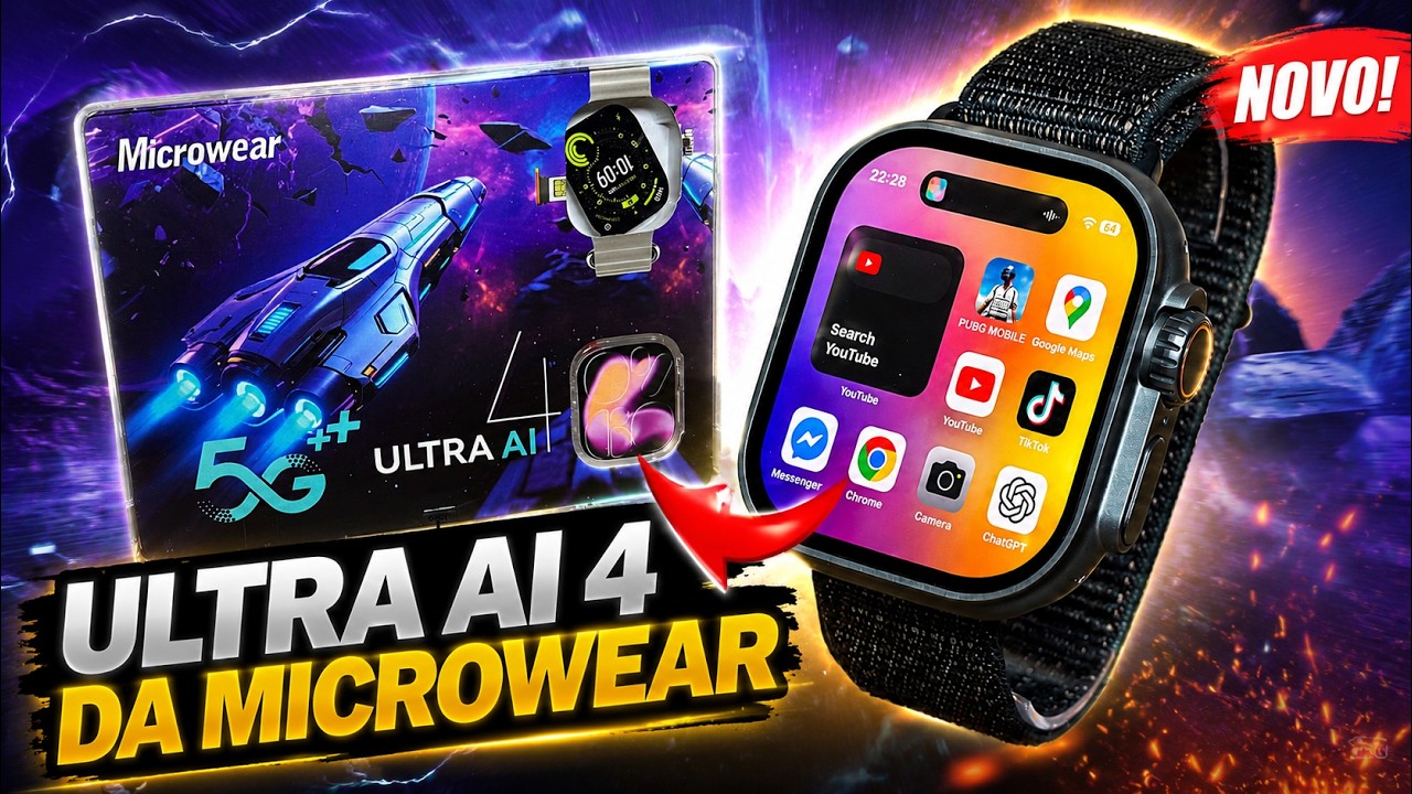 Melhor SMARTWATCH Ultra AI 4 de 2026 com ANDROID - UNBOXING E REVIEW COMPLETO