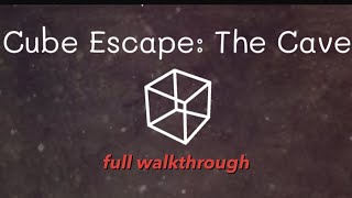 Cube escape : the cave walkthrough