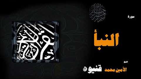 القران الكريم بصوت الشيخ الامين محمد قنيوة | سورة النبأ