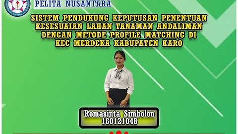Sistem Pendukung Keputusan Penentuan Kesesuaian Lahan Tanaman Andaliman dgn Metode Profile Matching