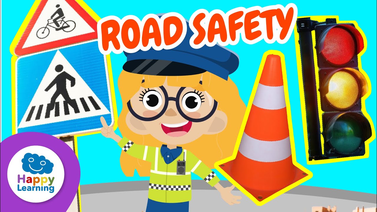Road Safety for Kids: Let's Learn to Cross the Street! | Happy Learning 🚦👧🚸
