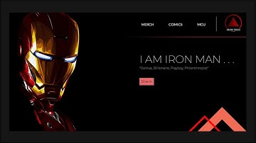 IRON MAN Themed Landing Page | HTML & CSS